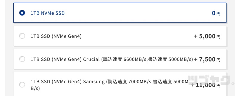 SSDのカスタマイズ