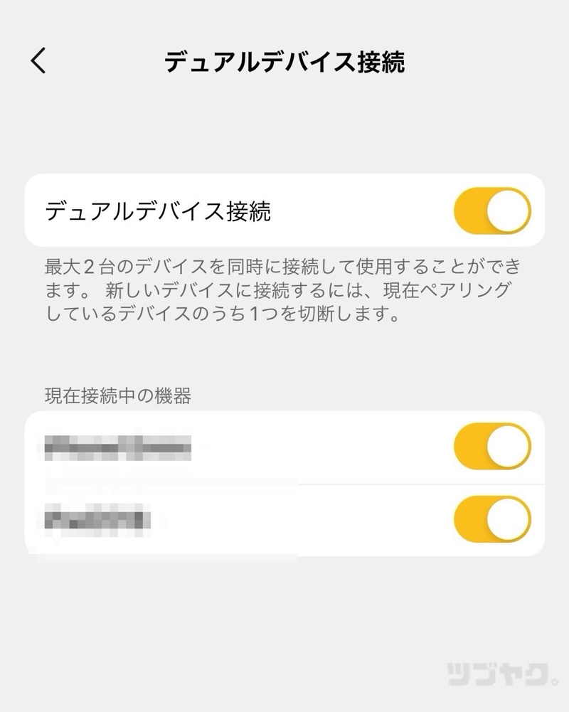 デュアルデバイス接続