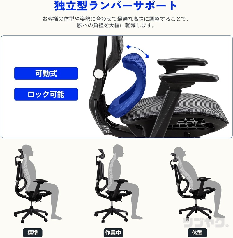 独立型ランバーサポート