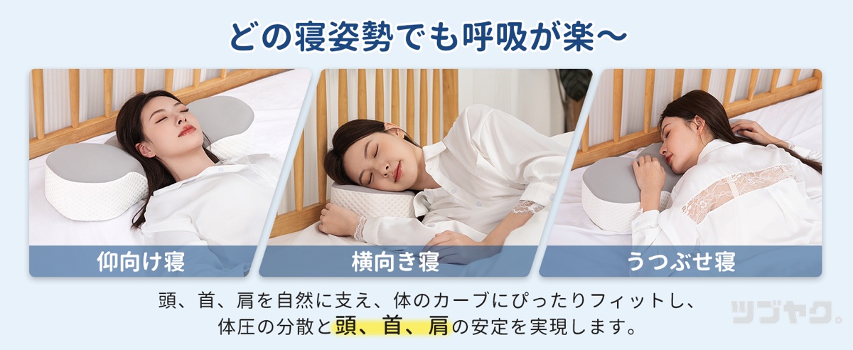どの寝姿勢でも