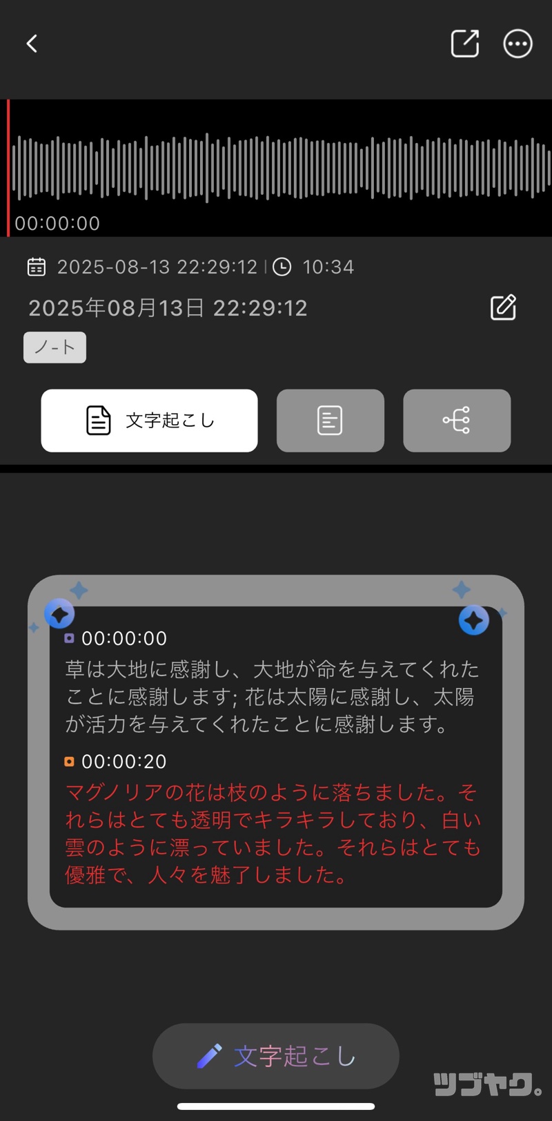 文字起こし