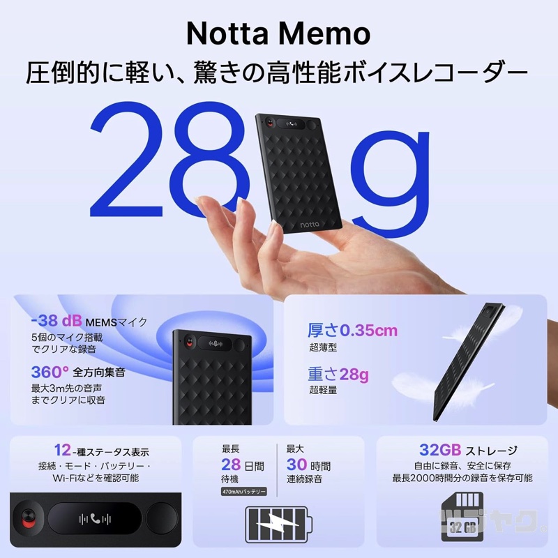 高性能ボイスレコーダー