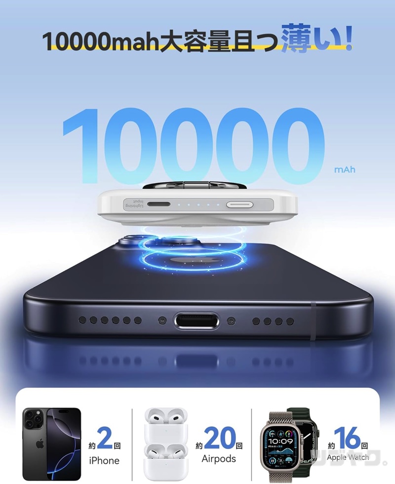10000mAh大容量
