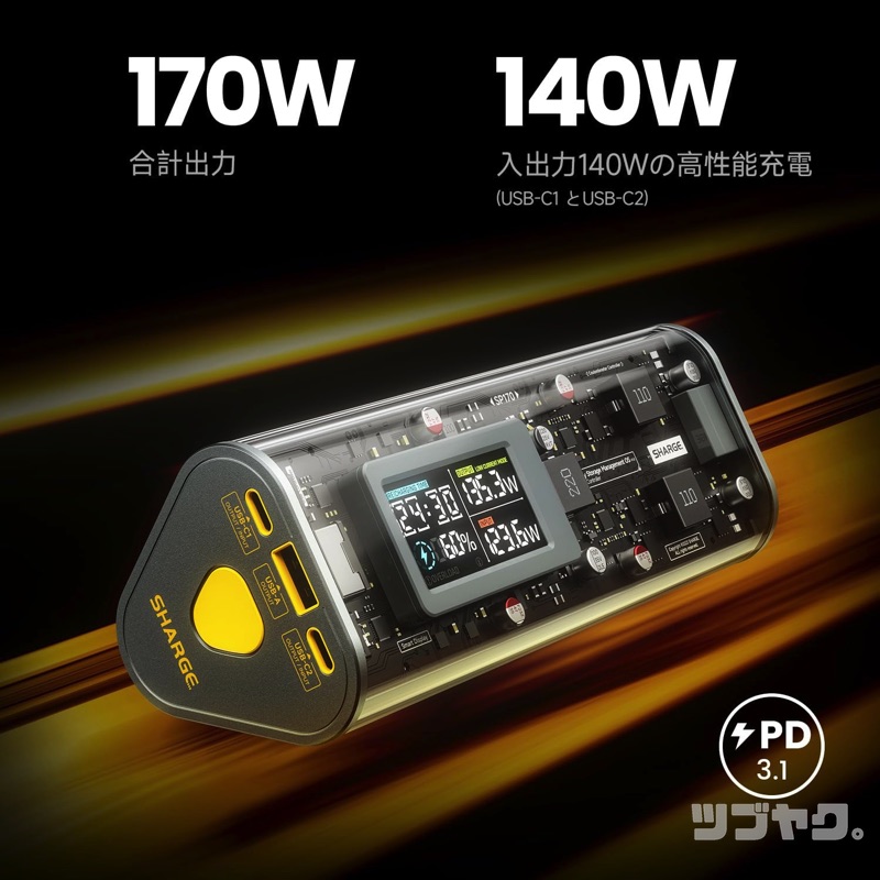 合計170W